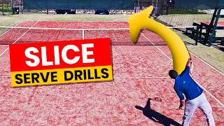 Tennis Slice Serve Drills  How To Hit Bigger Slice Serves [upl. by Riehl713]