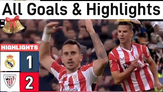 Athletic Bilbao 21 Real Madrid  LALIGA EA SPORTS 202425  Football Match All Goals amp Highlights [upl. by Hilleary168]