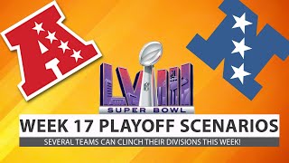 Possible NFL Playoff Clinching Scenarios for Week 17 [upl. by Jarib615]