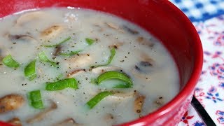 CREAMY MUSHROOM SOUP RECIPE VEGAN [upl. by Dnamra]