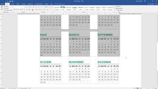 Como insertar un calendario en Word [upl. by Aikam488]