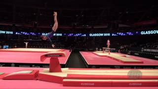 CENKOVA Veronika CZE  2015 Artistic Worlds  Qualifications Vault 1 [upl. by Atiniv]