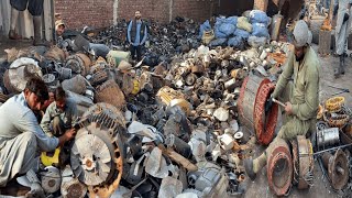 The Scale Recycling Scrap Electrical Motors Import Heavy Motor Dismantling Recover Pure Copper Wire [upl. by Sparke70]