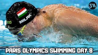 Day 8 Paris Swimming 2024  Titmus vs Ledecky Mens 100 Fly  Womens 200 IM  Womens 800 Free [upl. by Queri287]