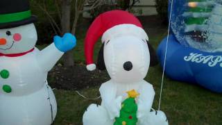 My airblown inflatable Christmas display 2009 [upl. by Ortiz]