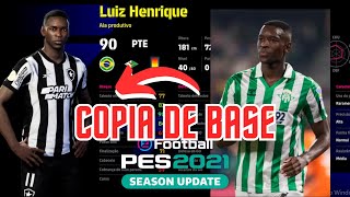 EDIT FACE STATS  HABILIDADES COPIA DE BASE LUIZ HENRIQUE PES 2021 [upl. by Elvia]