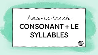 Teaching Final Stable Syllables [upl. by Rankin]