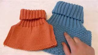 How to knit neckwarmer  pullover scarf for children step by step [upl. by Calloway]