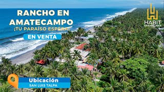 ¡Descubre el Paraíso Venta de Rancho en Playa Amatecampo 🌊🏖️  Inversión Perfecta [upl. by Aniras]