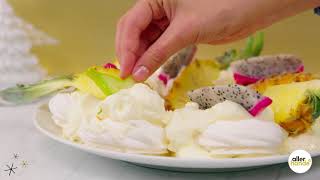 Kerstkrans van meringue met tropisch fruit  Allerhande [upl. by Macilroy]