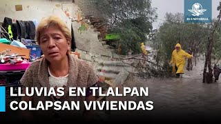 quotEstuvo muy feoquot vecinos de Tlalpan narran cómo fueron las lluvias que dañaron 50 casas [upl. by Fisuoy]