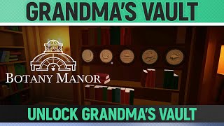 Botany Manor  Grandmas Vault  Achievement Guide Secret Library Symbol Door [upl. by Aynos637]