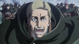 Scouts Final Charge  Erwins Death Levis Farewell  Attack on Titan Season 3 Dub  HD [upl. by Aziza]