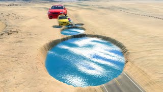 Big amp Small cars vs Giant Pit X Giant Square Pit X Deep Water 😍😊🙊  Beamng Drive  Impala Beamng [upl. by Arjun]