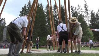 Maibaumaufstellen im Freilichtmuseum Großgmain [upl. by Ardnuahsal]