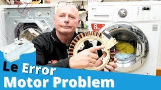 LE error code lg Washing machine Not turning jerky washer motor Quick fix [upl. by Sioux83]