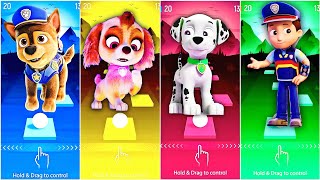 PAW Patrol  Chase vs Skye vs Marshall vs Ryder 🎶 Tiles Hop EDM Rush 0015 [upl. by Airdnassac]