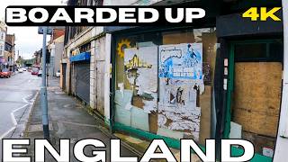 ENGLAND This is BAD Burslem  Crewe  Longton GHOST TOWNS All Shops CLOSED United Kindom UK 4k [upl. by Soisatsana]