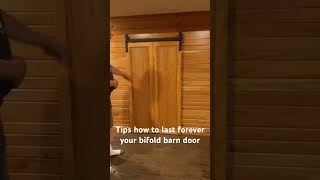 Tips How To Last Forever Your Bifold Barn Door carpenter carpentry woodworking youtubeshorts [upl. by Artima994]