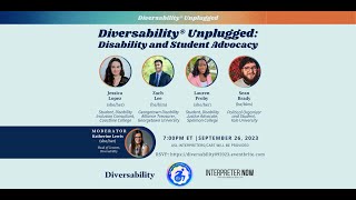 Diversability Unplugged Disability amp Student Advocacy [upl. by Torhert454]