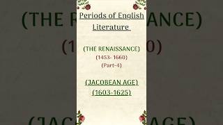 History of English literature  The Jacobean Age renaissance ugcnet englishliterature [upl. by Rhiamon533]