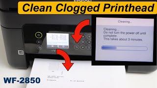 Epson WF 2850 Printhead Cleaning Automatically Clean The Printhead [upl. by Cofsky]