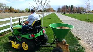 Fertilizing the Lawn for the First Time This Year  New Spreader 🌿 [upl. by Dinan]