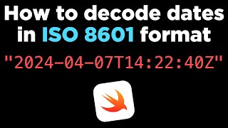 How to decode dates in ISO 8601 format in Swift 👩🏽‍💻👨🏻‍💻 [upl. by Randa459]