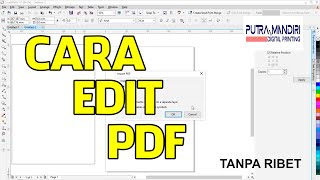 Cara Edit PDF dengan Corel Draw X7 [upl. by Kessler]