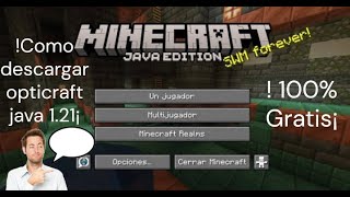 Como descargar opticraft java 121¡ para pc [upl. by Euqirat]