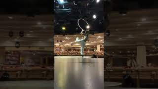 Aerial Hoop Dismount Trick aerial aerialist hoop trick dismount shiplife [upl. by Kling]