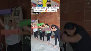 Belly fat loss workouts with yoga mat shorts viralreels trending [upl. by Kelbee]