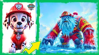 Paw Patrol Team Big Scary İce Monsters Transformation  Ai Animation Video [upl. by Brandi]