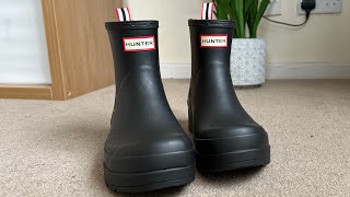 Hunter Play Short Wellington Boots Unboxing And Review [upl. by Wira]