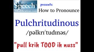 How to Pronounce Pulchritudinous vocabulary howtopronounce language [upl. by Leinahtam]