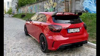 2018 Mercedes A45 AMG sound check  stock exhaust [upl. by Laamak]