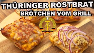 Thüringer Rostbrat Brötchen vom Grill Partyrezept  The BBQ BEAR [upl. by Odraode644]