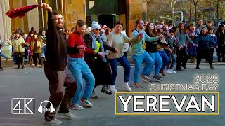 Yerevan Christmas Day Walking Tour Armenia Jan 06 2023 4K 60 fps [upl. by Rutger]