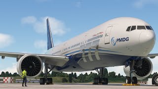 Beginners guide and first time starting the PMDG Boeing 777300 from cold and dark in Flight Sim [upl. by Milak]