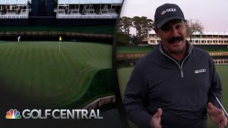 Johnson Wagner inspects famous 17th on TPC Sawgrass’ Stadium Course  Golf Central  Golf Channel [upl. by Ylloh]