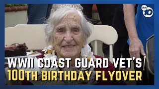 US Coast Guard honors WWII veterans 100th birthday with flyover celebration [upl. by Findlay157]