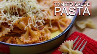 Simple Tomato Sauce Pasta Recipe  Farfalle Pasta in Red Sauce [upl. by Bernard453]