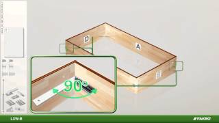 FAKRO attic ladders  LXWB USA upper hatch  assembly [upl. by Armando669]