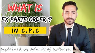 What is Ex Parte Order in hindi [upl. by Krakow]