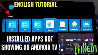 App Installed But Not Showing Android TV  Installed Apps Not Showing On Home Screen TV Fixed [upl. by Aidnac475]