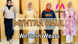 MYNTRA HAUL  Western wears  Knee Length Dress  Affordable  Fathima Nazeem youtube trending [upl. by Mainis607]