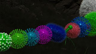 Virus Size Comparison 2023 8K 3D 60FPS [upl. by Caruso]