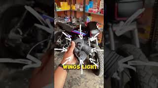 splendor main 😱 wings light lagwa de wings light full installation with wiring shortvideo [upl. by Einnij]