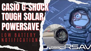 CASIO GSHOCK TOUGH SOLAR Powersave LOW battery Notification MUDMAN G93001 Rangeman GW94001 [upl. by Geminian478]