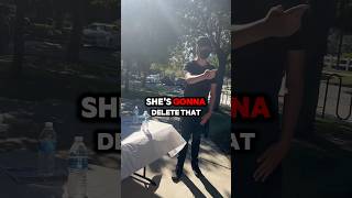 He got mad he was being filmed🤣 ANTIFA Soyboy maga politics trump2024 [upl. by Trumaine]